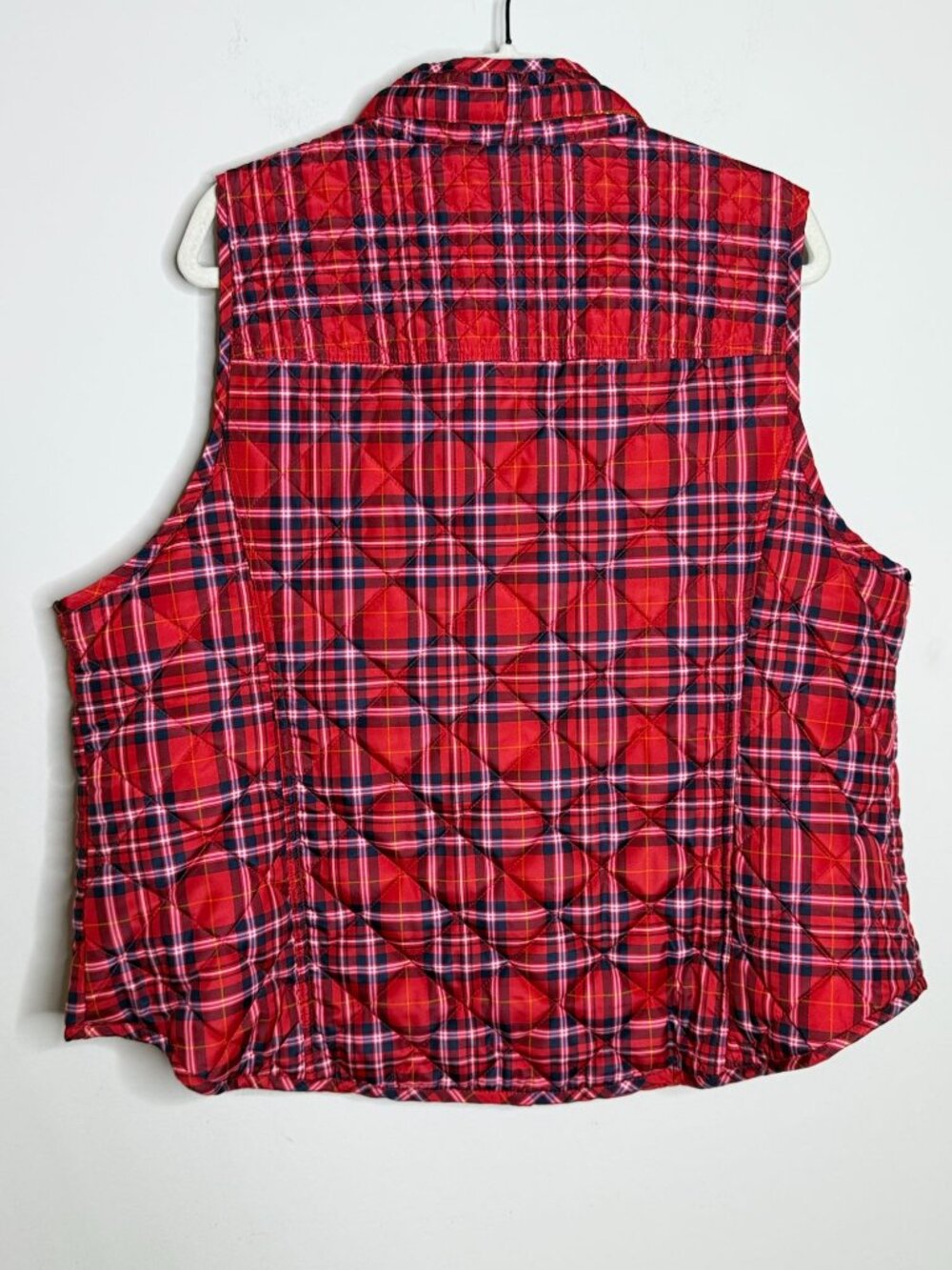 Crown & Ivy 3X Red Plaid Quilted Vest Preppy - Picture 6 of 9